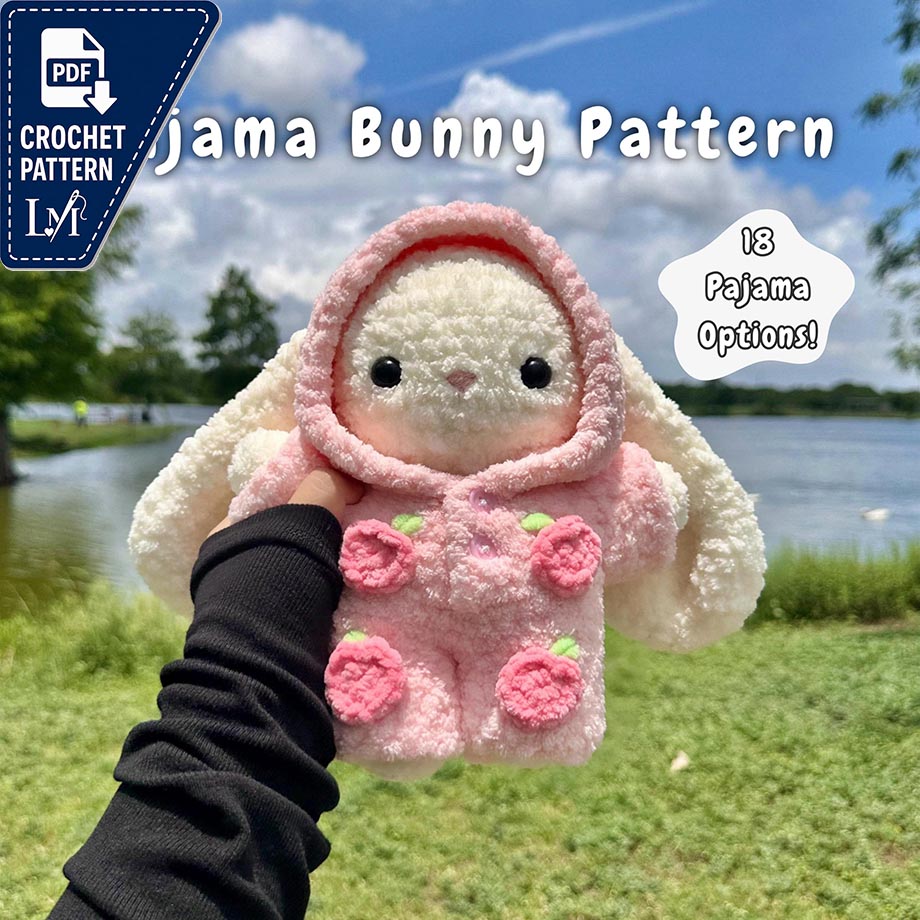 18 in 1 Pajama Bunny Crochet Pattern | Bunny + Pajamas